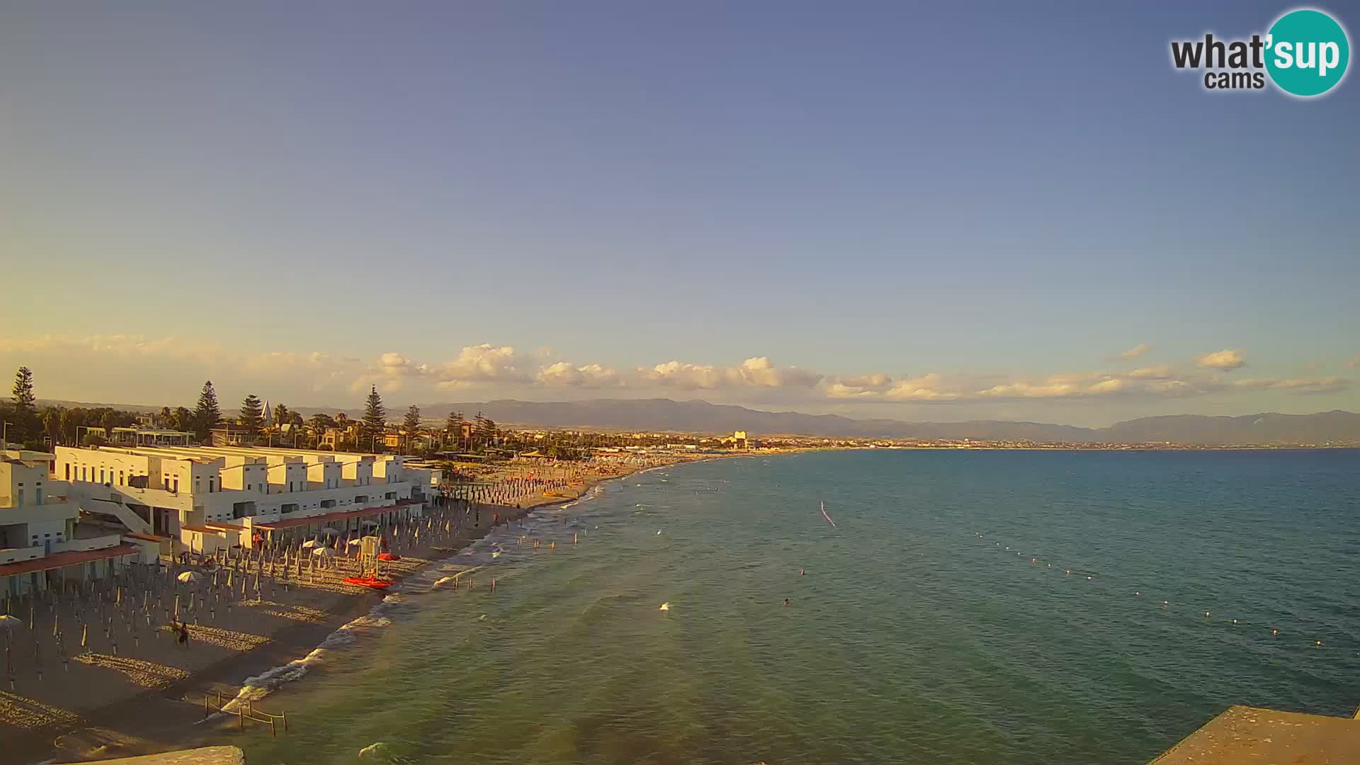 Web kamera uživo Cagliarski zaljev – plaža Poetto – Sardinija