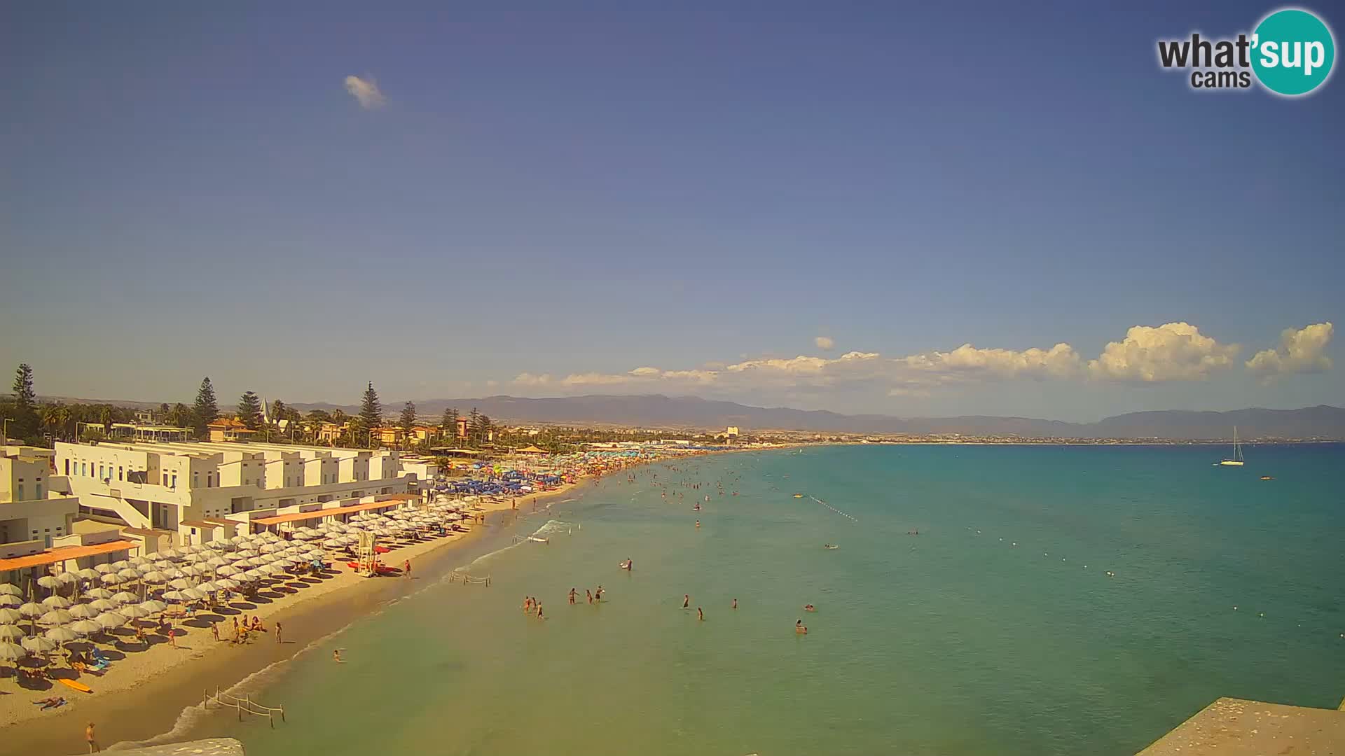 Live Webcam Golfo di Cagliari – Spiaggia del Poetto – Sardegna