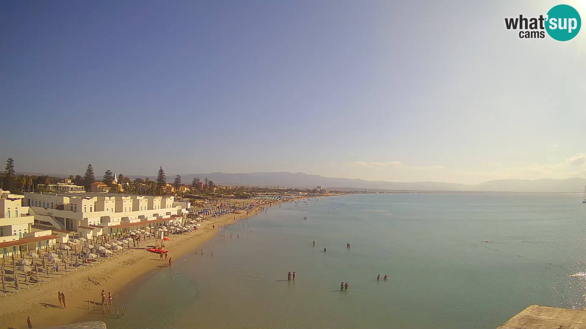 Web kamera uživo Cagliarski zaljev – plaža Poetto – Sardinija