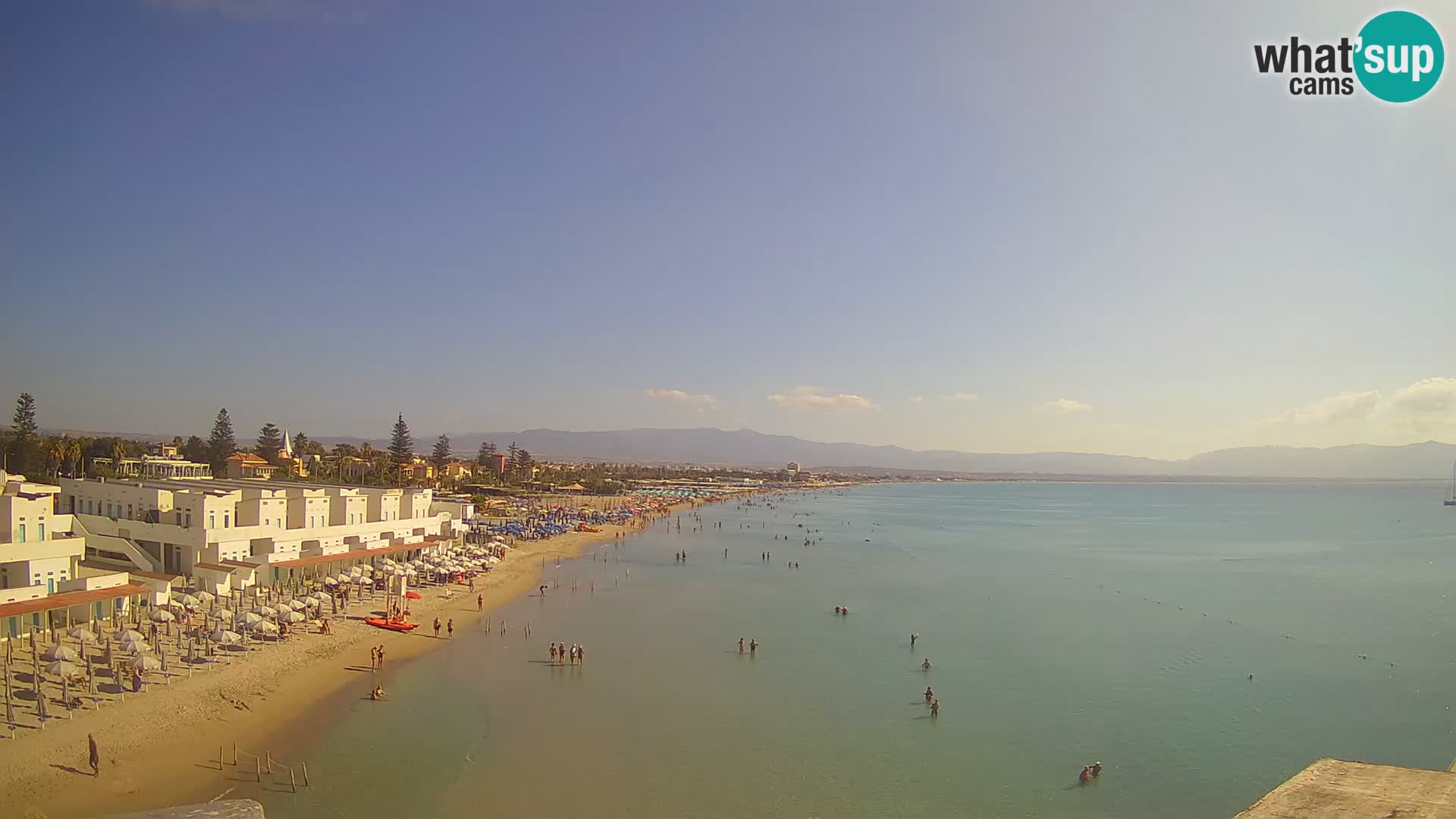 Web kamera uživo Cagliarski zaljev – plaža Poetto – Sardinija