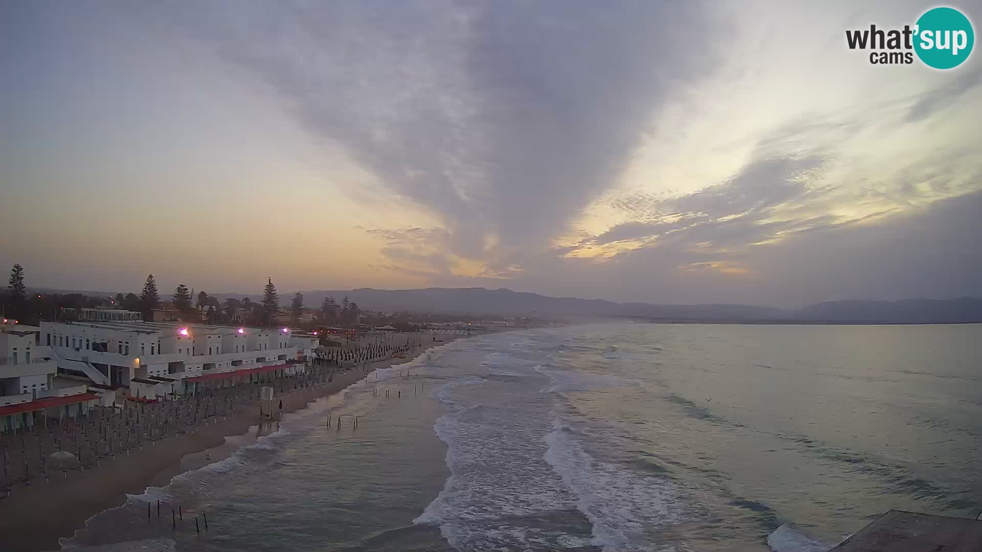 Camera en vivo Golfo de Cagliari – Playa del Poetto – Cerdeña