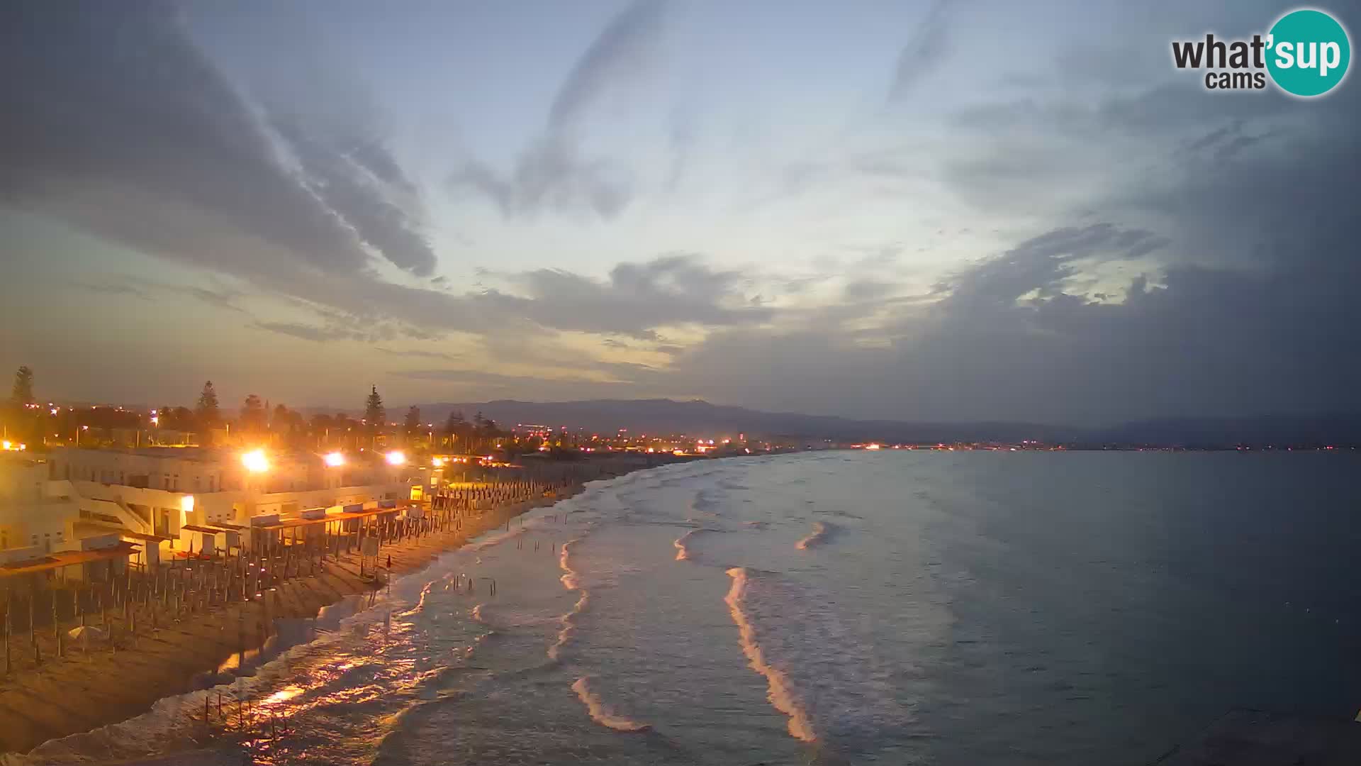 Webcam en direct Golfe de Cagliari – Plage du Poetto – Sardaigne