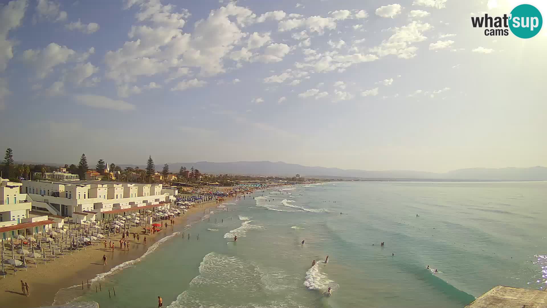 Webcam en direct Golfe de Cagliari – Plage du Poetto – Sardaigne