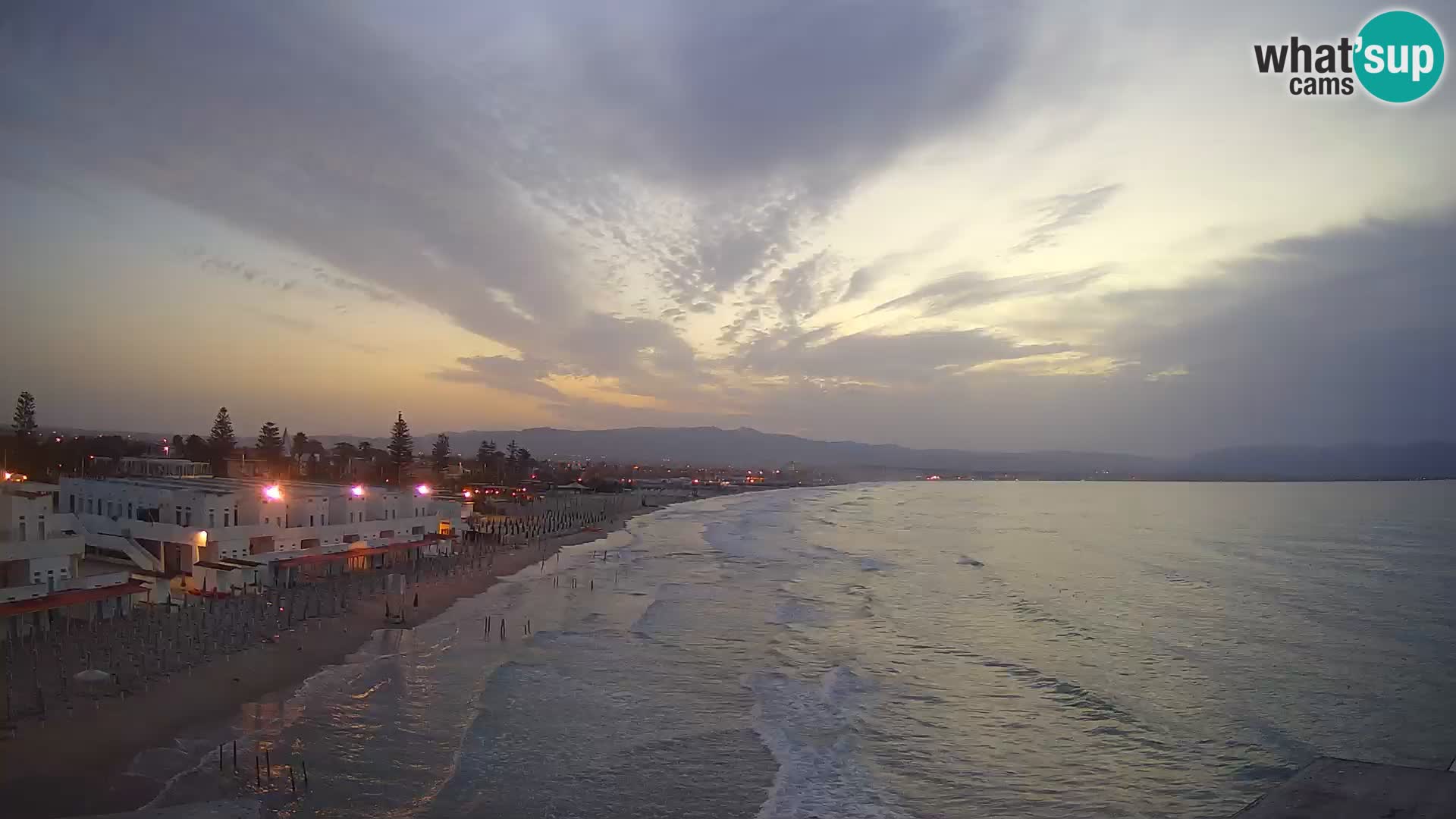 Camera en vivo Golfo de Cagliari – Playa del Poetto – Cerdeña
