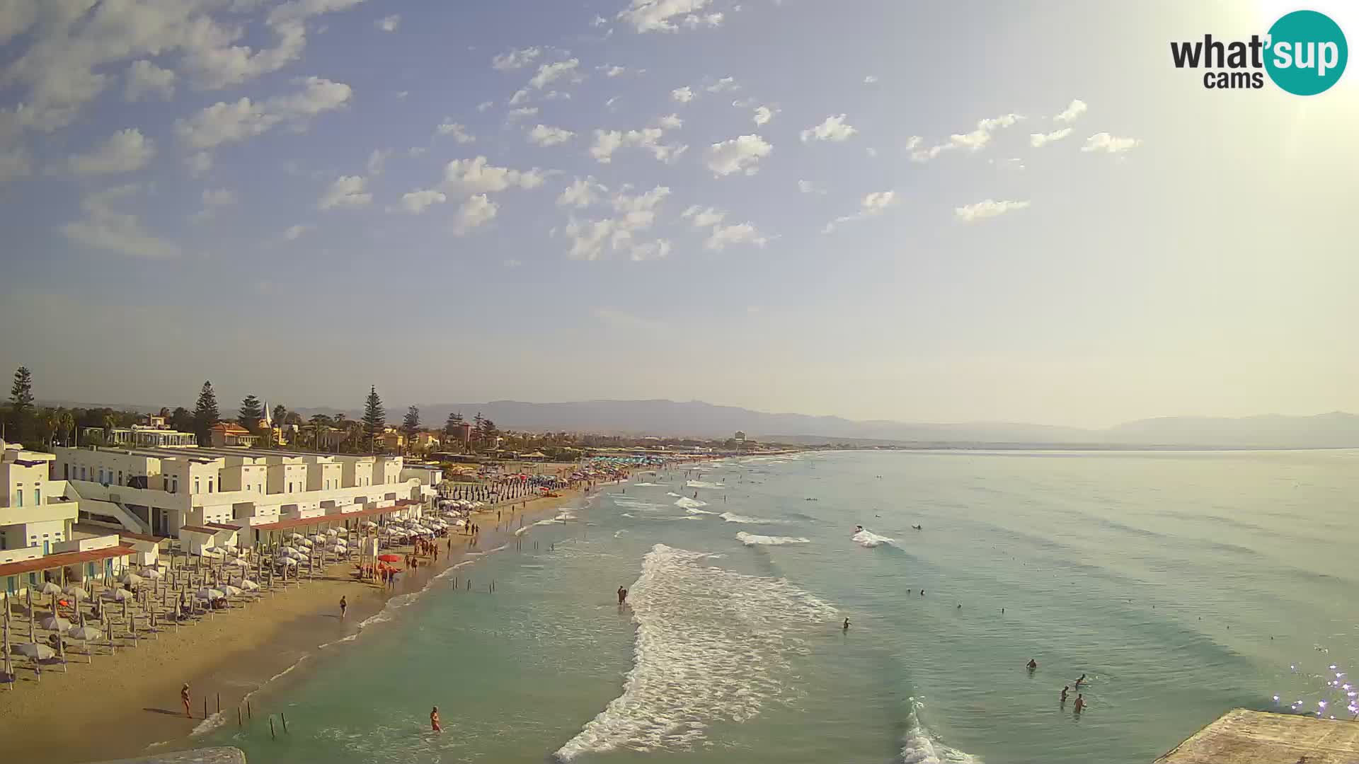 Webcam en direct Golfe de Cagliari – Plage du Poetto – Sardaigne