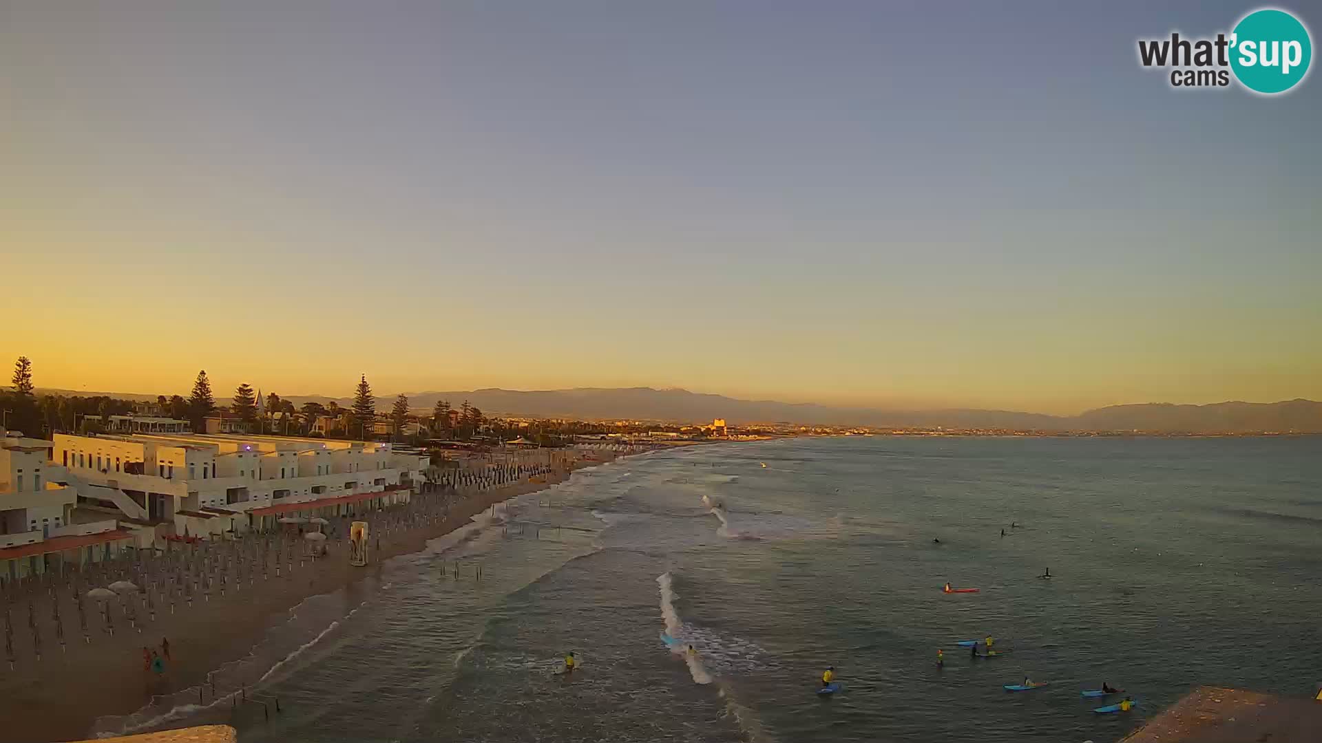 Webcam en direct Golfe de Cagliari – Plage du Poetto – Sardaigne