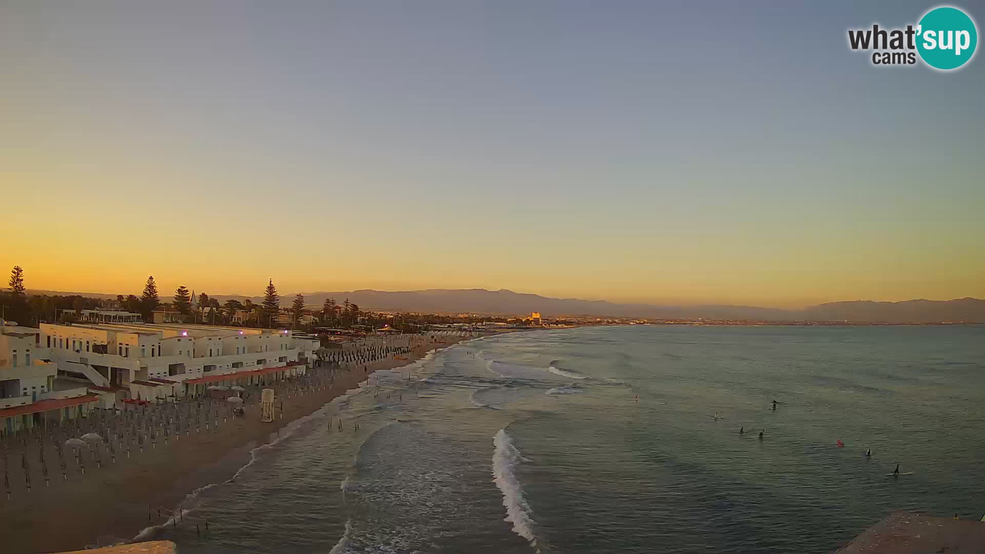 Webcam en direct Golfe de Cagliari – Plage du Poetto – Sardaigne