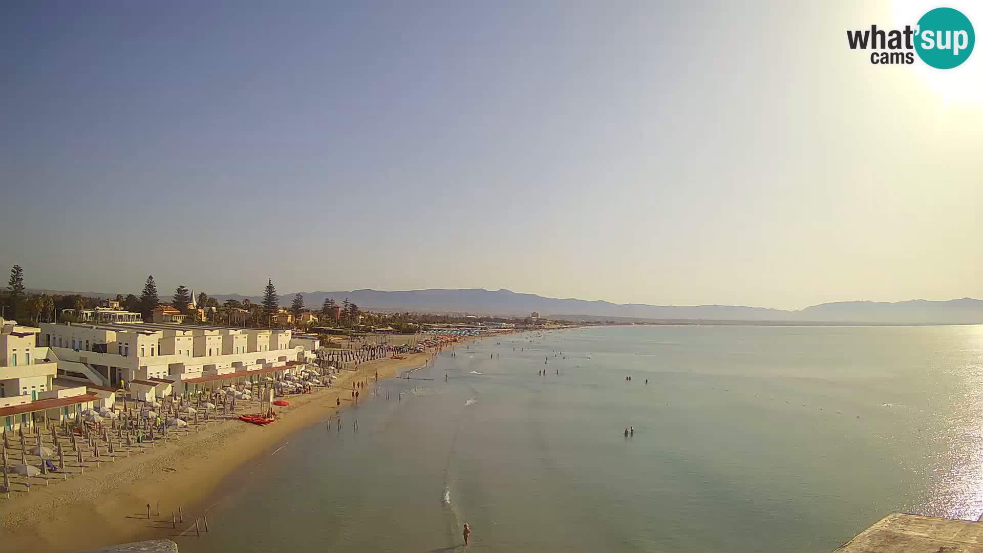 Camera en vivo Golfo de Cagliari – Playa del Poetto – Cerdeña