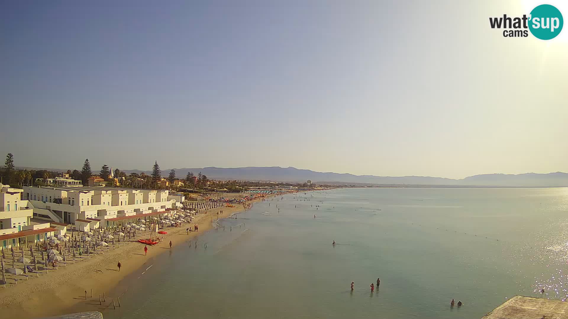 Camera en vivo Golfo de Cagliari – Playa del Poetto – Cerdeña