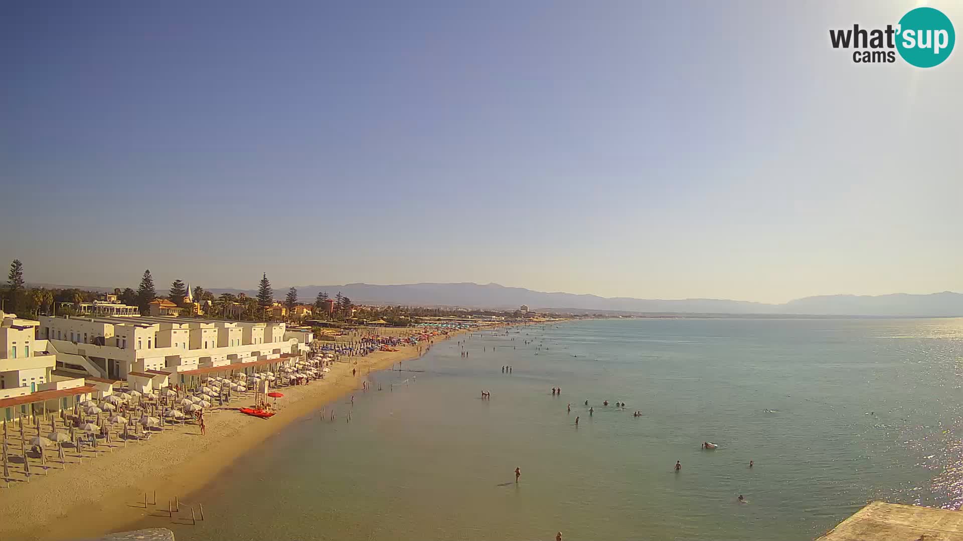 Camera en vivo Golfo de Cagliari – Playa del Poetto – Cerdeña