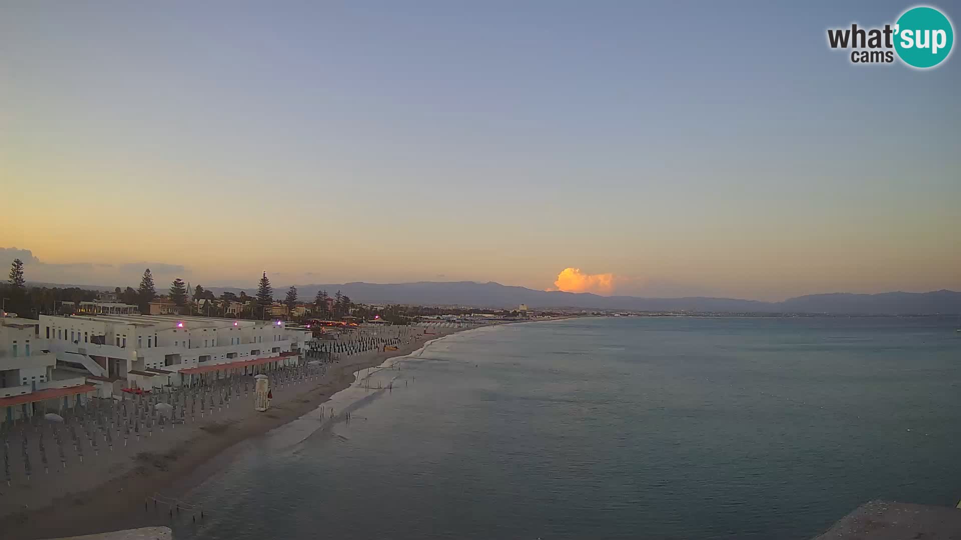Camera en vivo Golfo de Cagliari – Playa del Poetto – Cerdeña