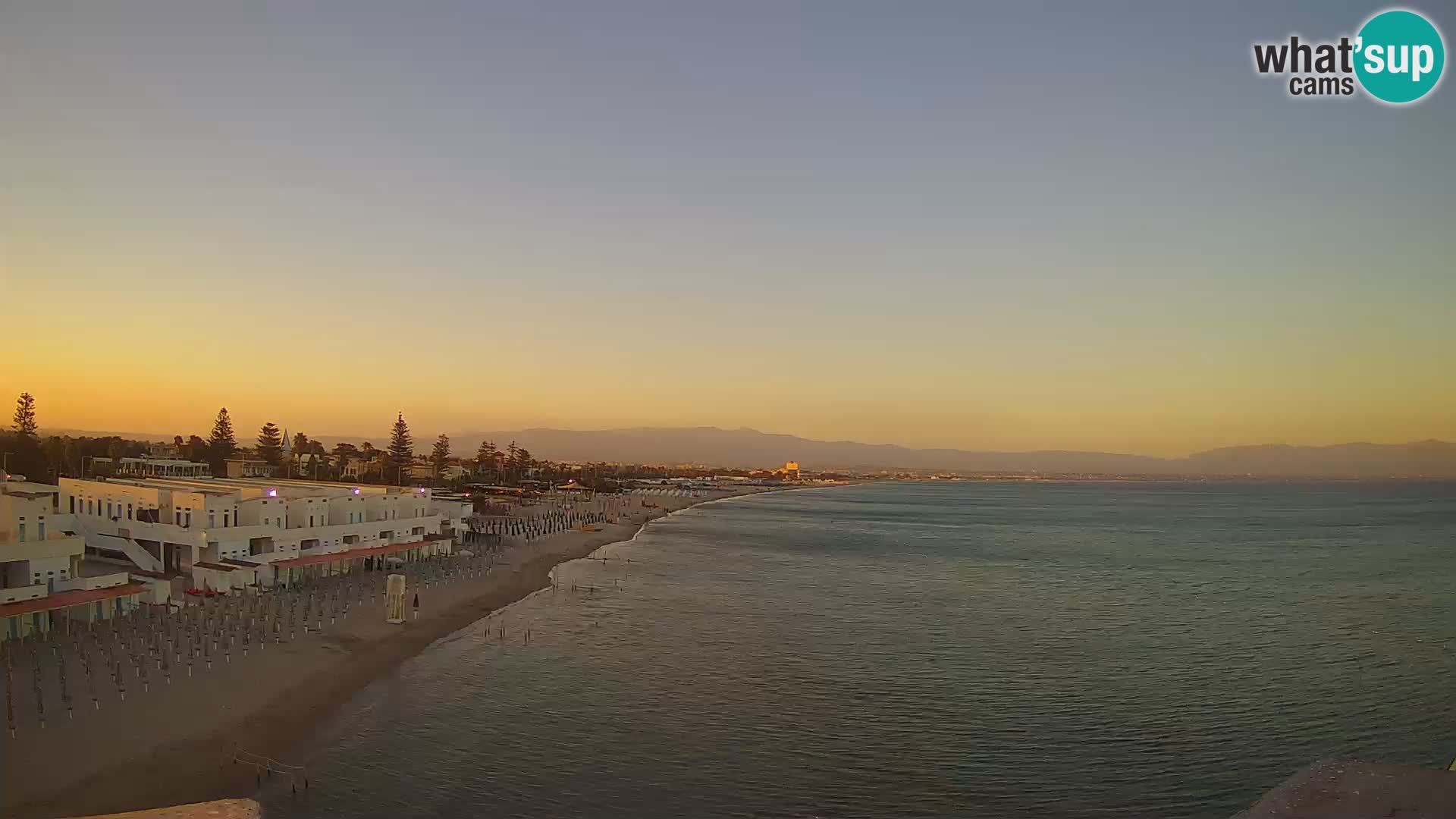 Camera en vivo Golfo de Cagliari – Playa del Poetto – Cerdeña