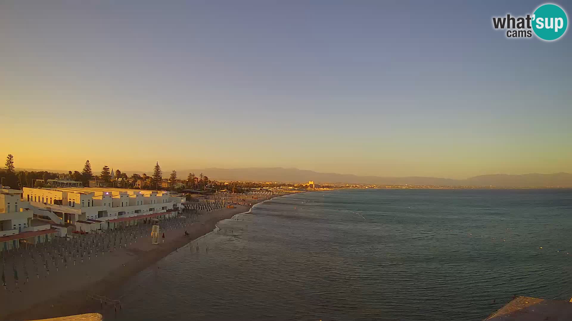 Webcam en direct Golfe de Cagliari – Plage du Poetto – Sardaigne