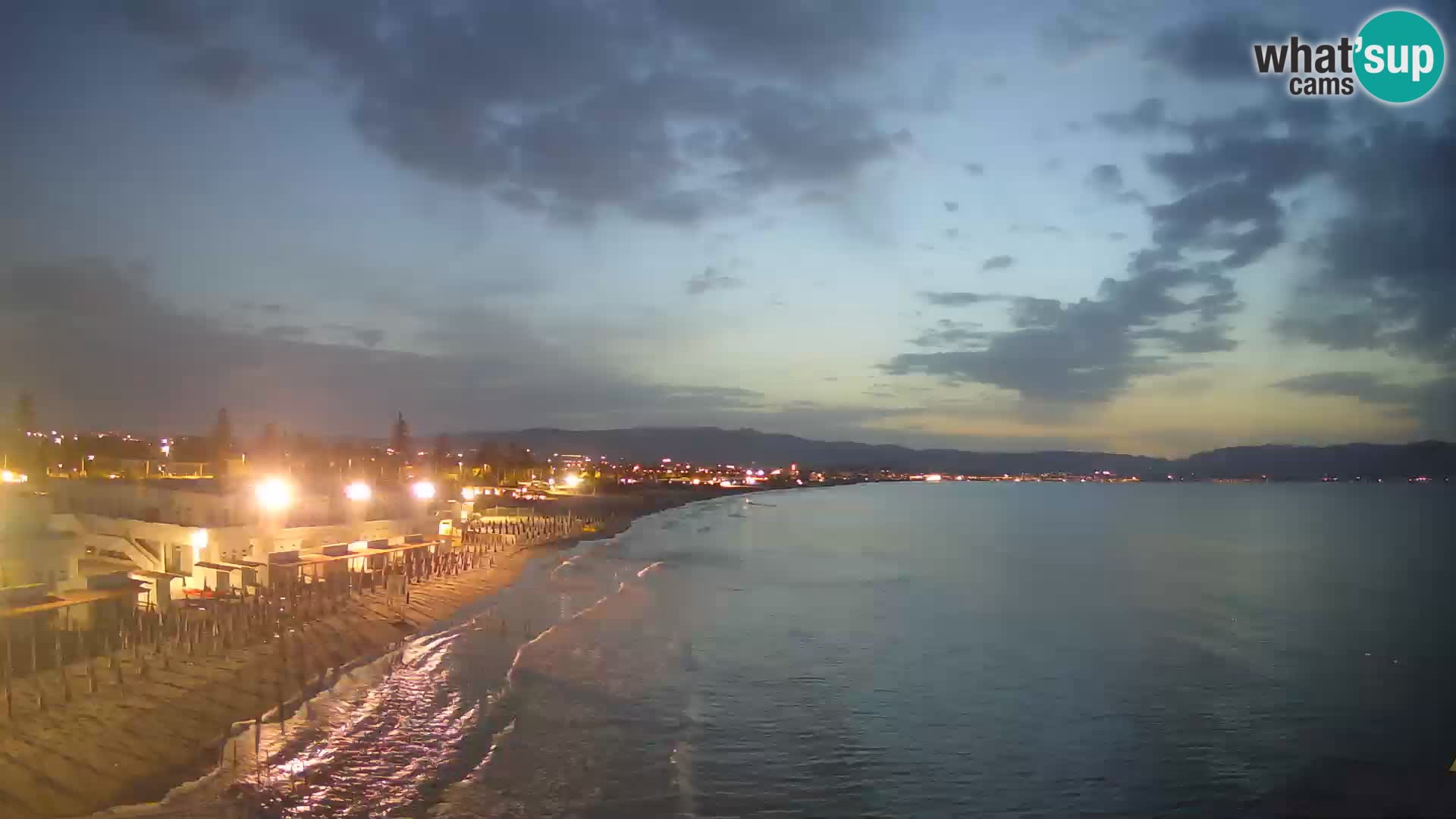 Webcam en direct Golfe de Cagliari – Plage du Poetto – Sardaigne