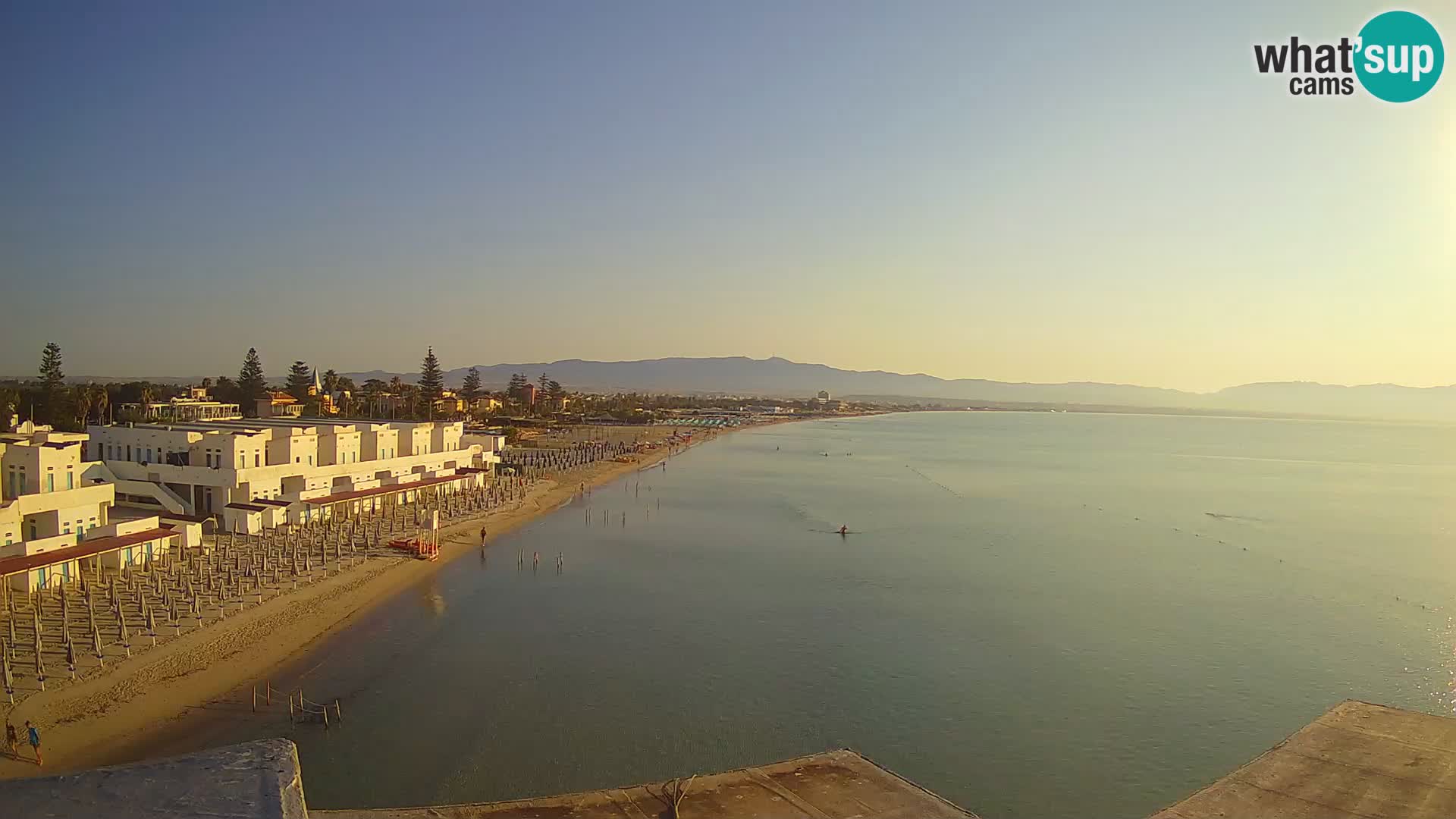 Webcam en direct Golfe de Cagliari – Plage du Poetto – Sardaigne