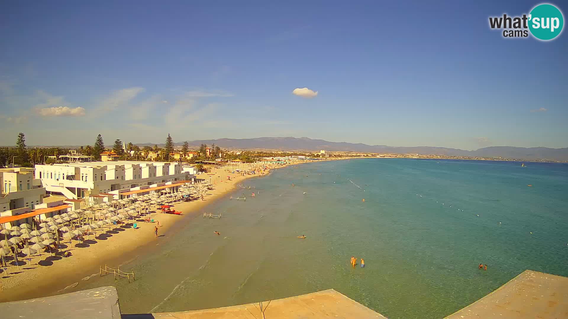 Web kamera uživo Cagliarski zaljev – plaža Poetto – Sardinija