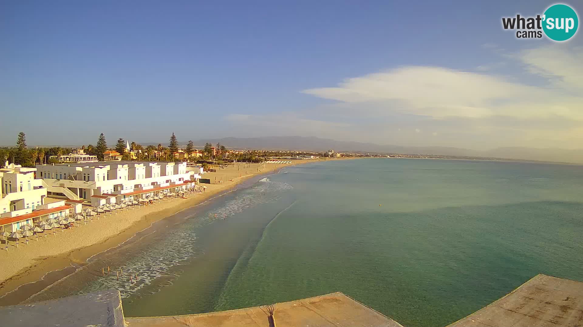 Webcam en direct Golfe de Cagliari – Plage du Poetto – Sardaigne