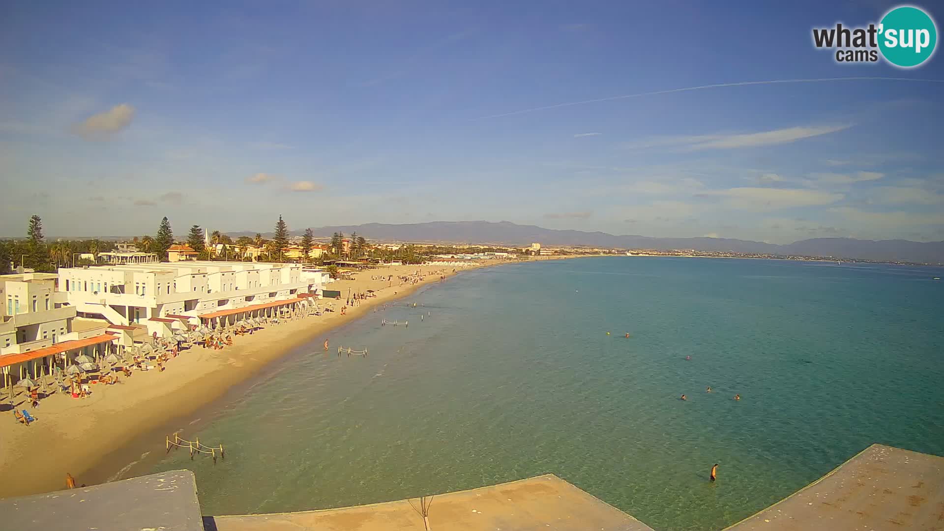 Camera en vivo Golfo de Cagliari – Playa del Poetto – Cerdeña