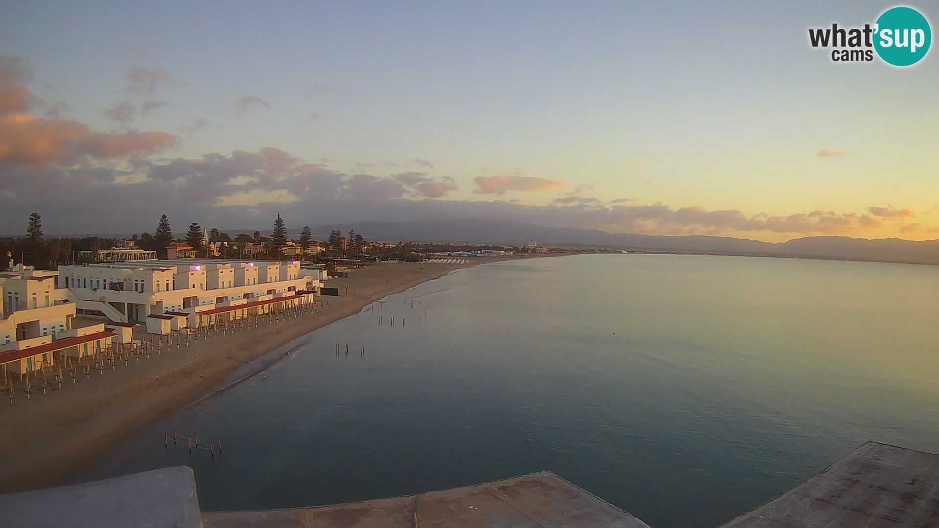 Webcam en direct Golfe de Cagliari – Plage du Poetto – Sardaigne