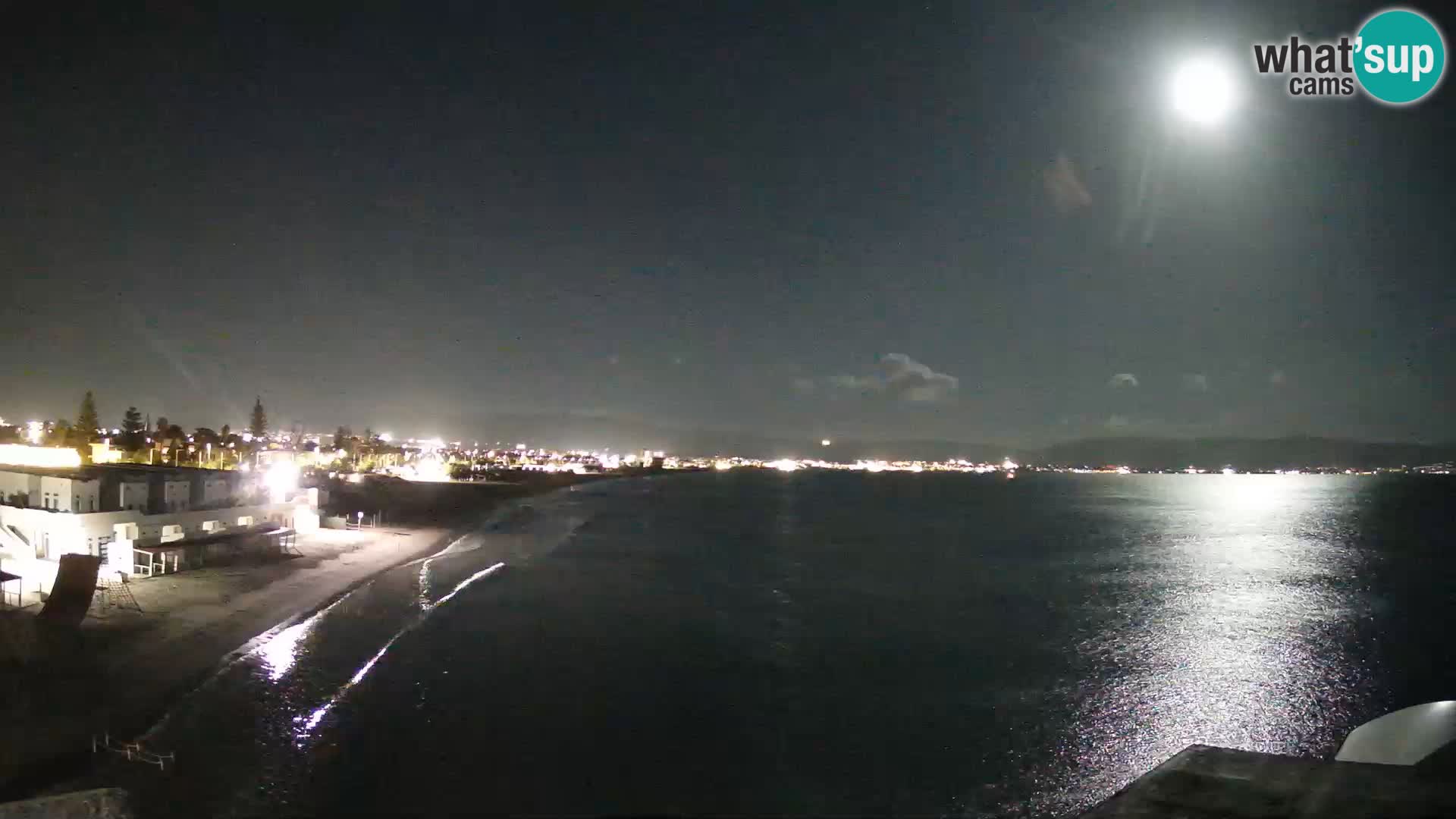 Camera en vivo Golfo de Cagliari – Playa del Poetto – Cerdeña