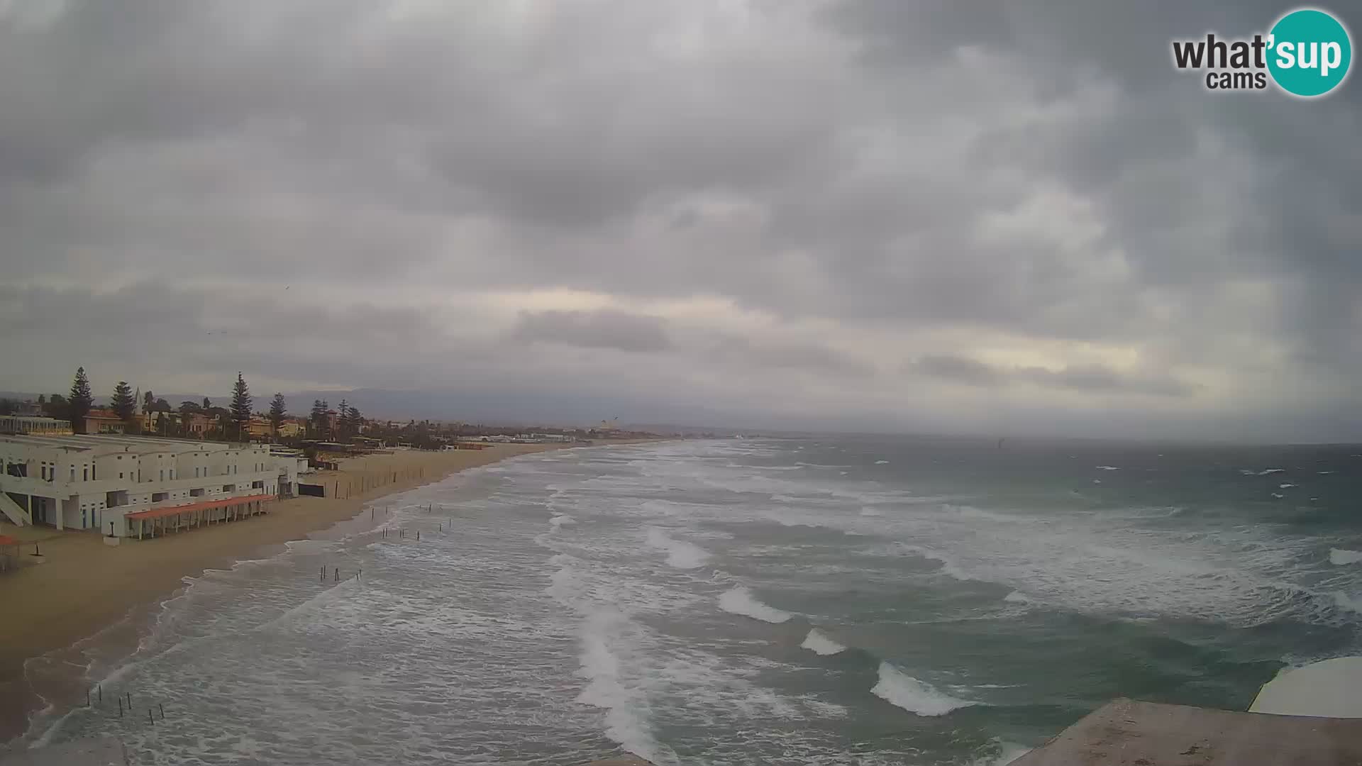 Webcam en direct Golfe de Cagliari – Plage du Poetto – Sardaigne