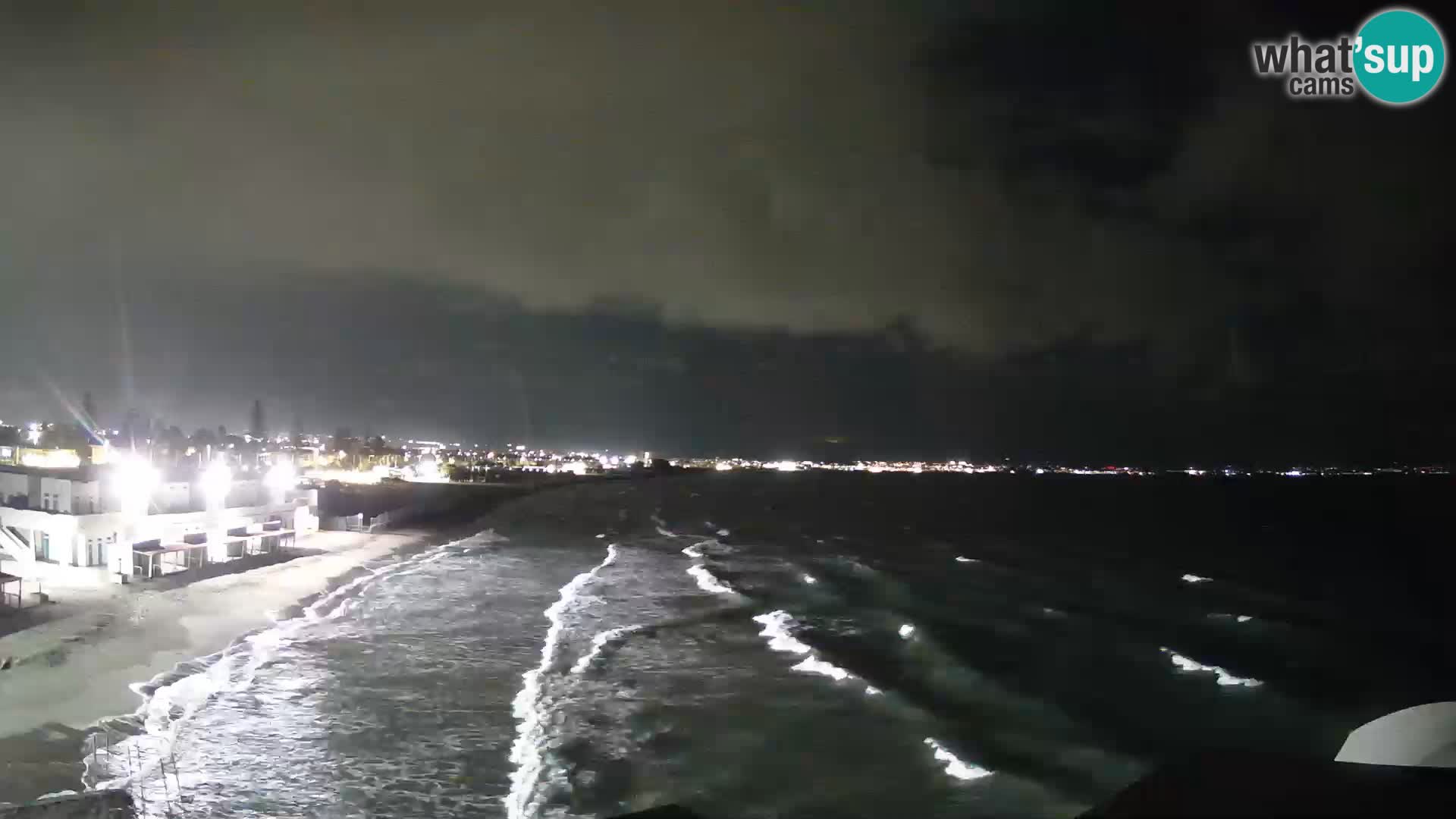 Webcam en direct Golfe de Cagliari – Plage du Poetto – Sardaigne