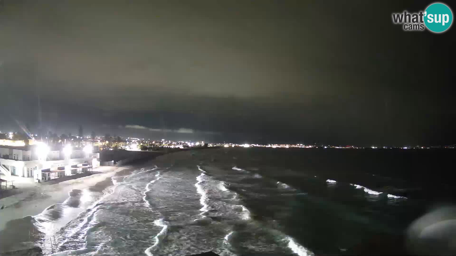 Camera en vivo Golfo de Cagliari – Playa del Poetto – Cerdeña