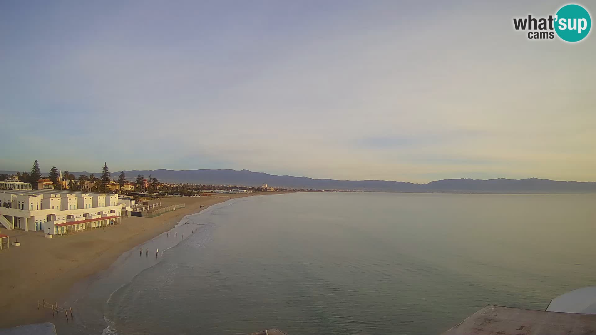 Camera en vivo Golfo de Cagliari – Playa del Poetto – Cerdeña