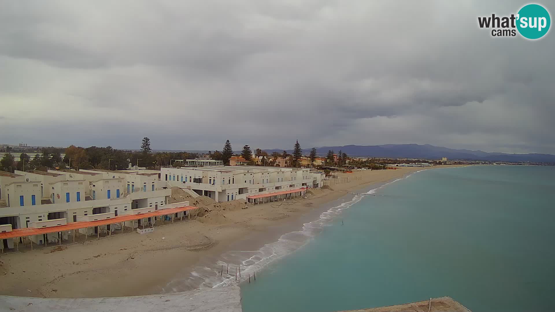 Web kamera uživo Cagliarski zaljev – plaža Poetto – Sardinija