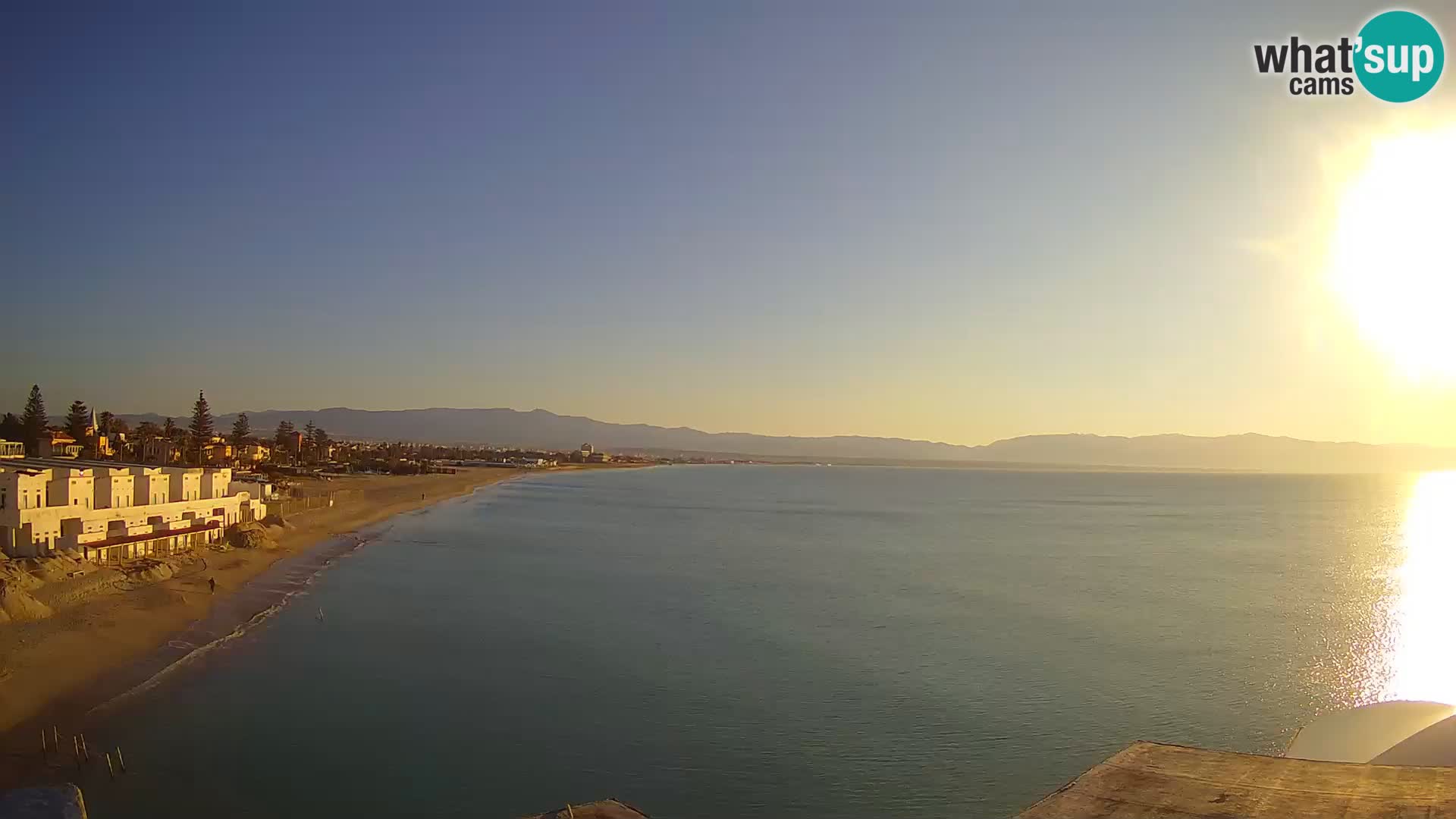 Webcam en direct Golfe de Cagliari – Plage du Poetto – Sardaigne