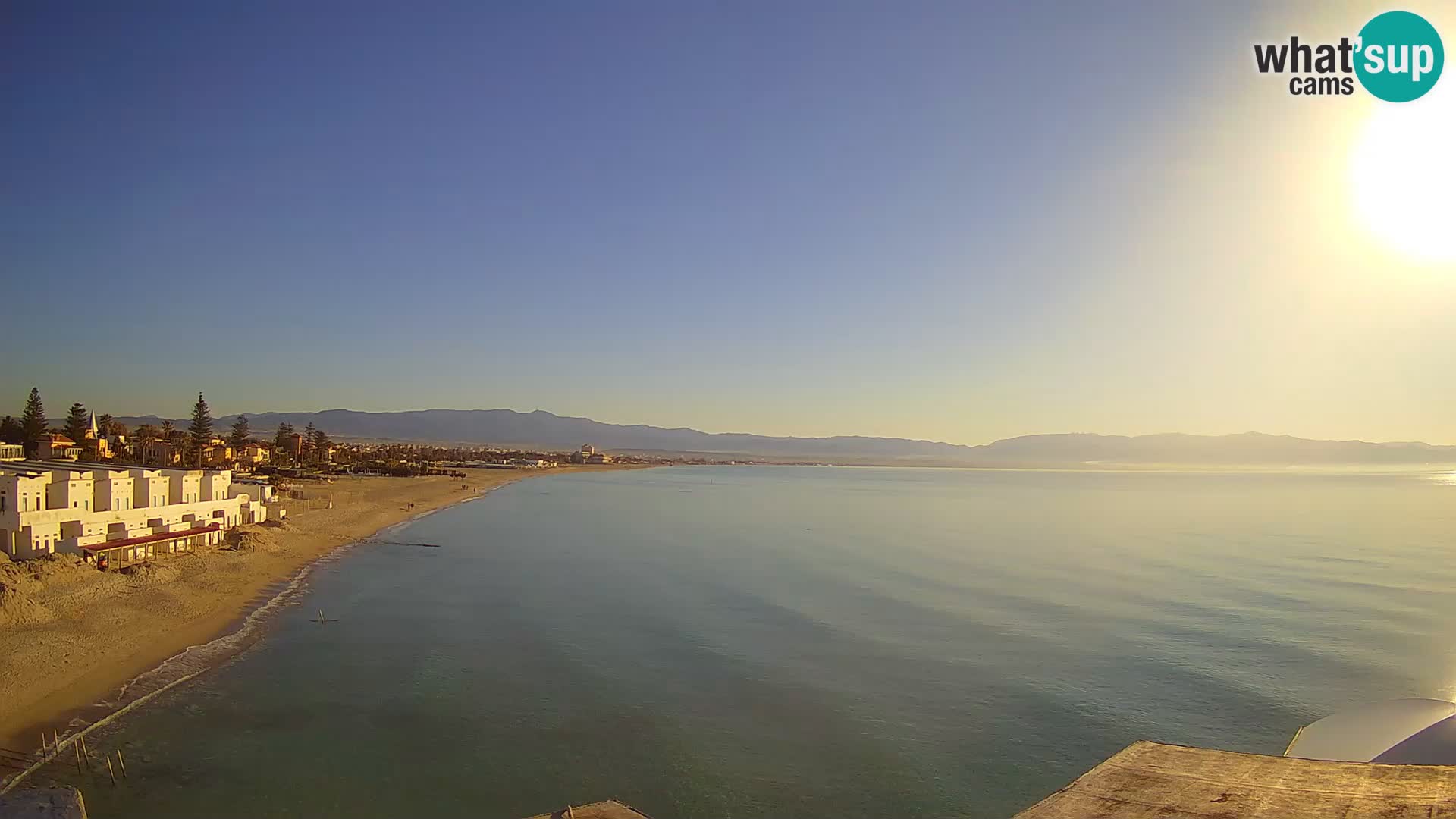 Camera en vivo Golfo de Cagliari – Playa del Poetto – Cerdeña