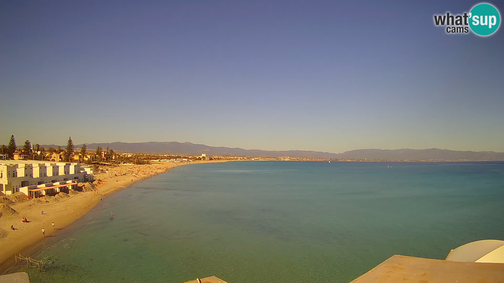 Webcam en direct Golfe de Cagliari – Plage du Poetto – Sardaigne