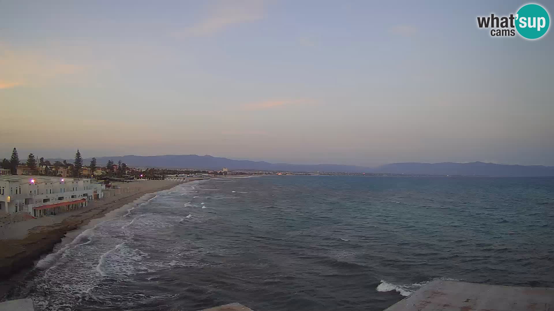 Webcam en direct Golfe de Cagliari – Plage du Poetto – Sardaigne