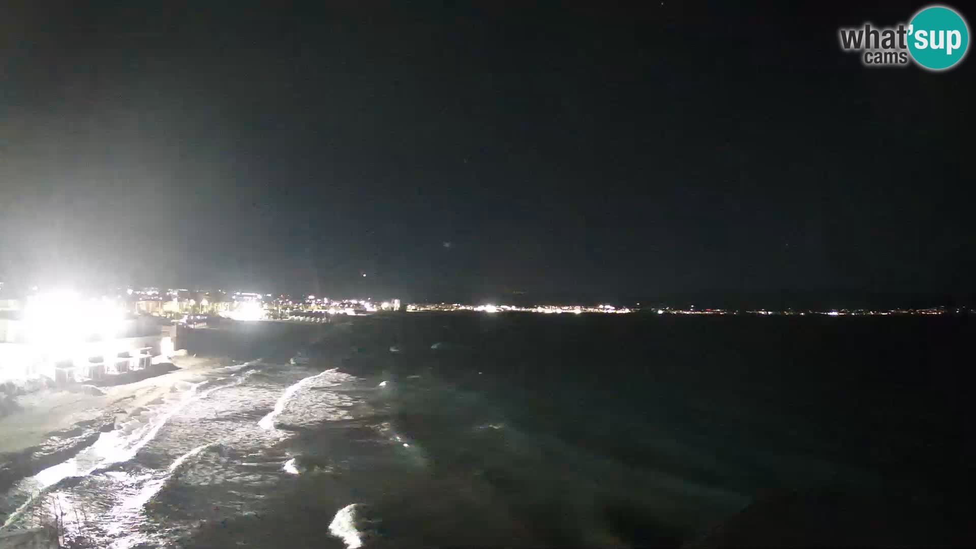 Spletna kamera v živo Cagliarski zaliv – plaža Poetto – Sardinija