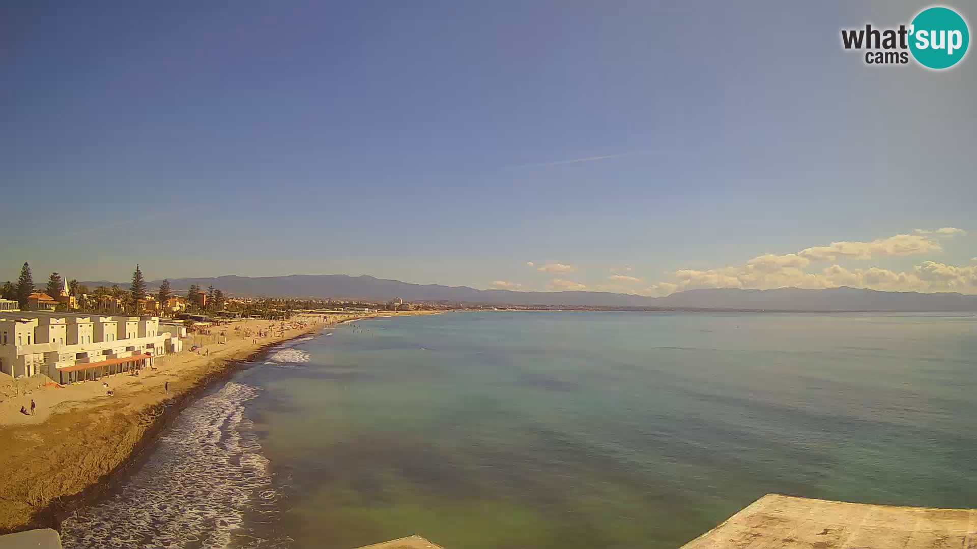 Web kamera uživo Cagliarski zaljev – plaža Poetto – Sardinija