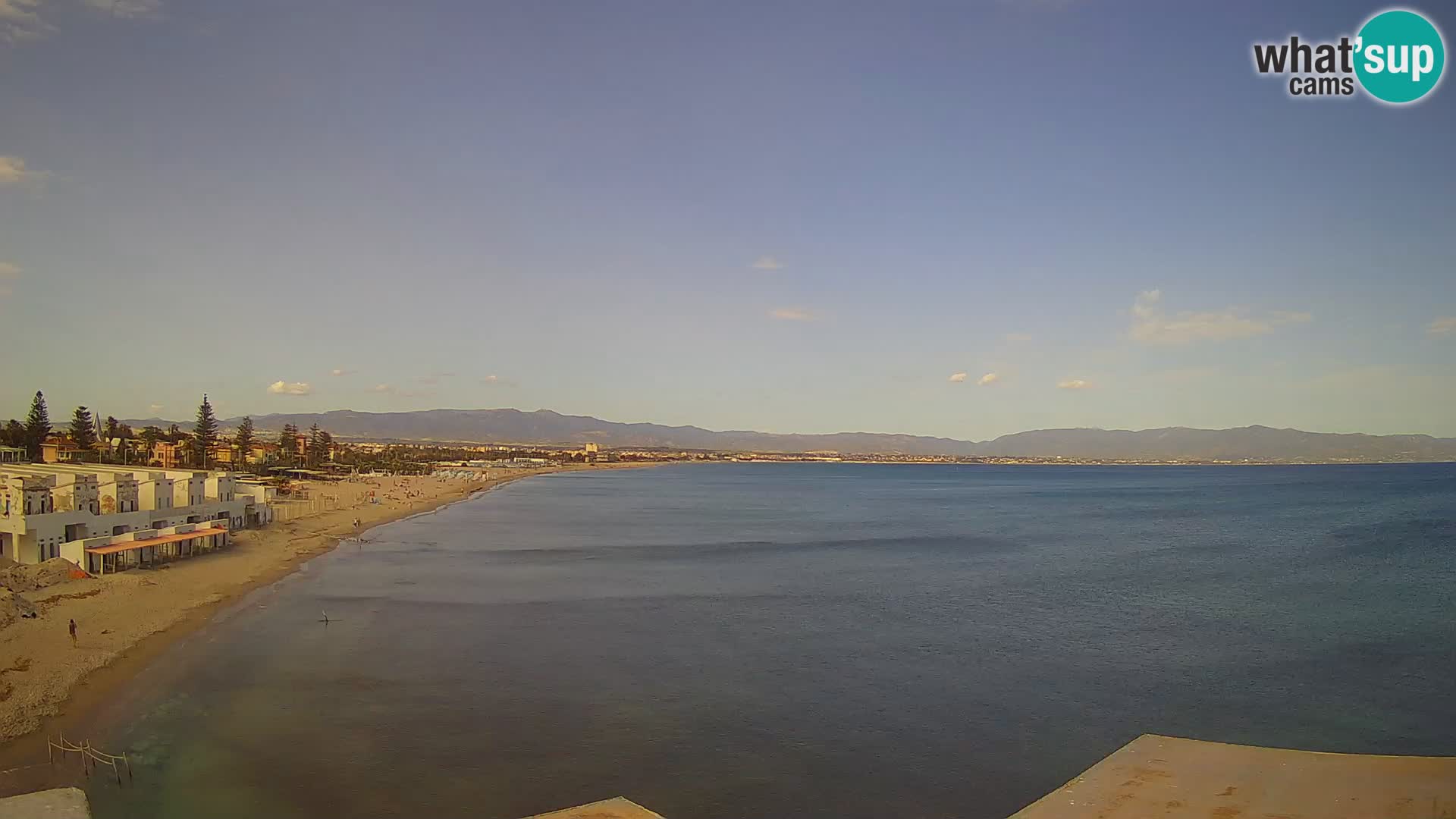 Camera en vivo Golfo de Cagliari – Playa del Poetto – Cerdeña