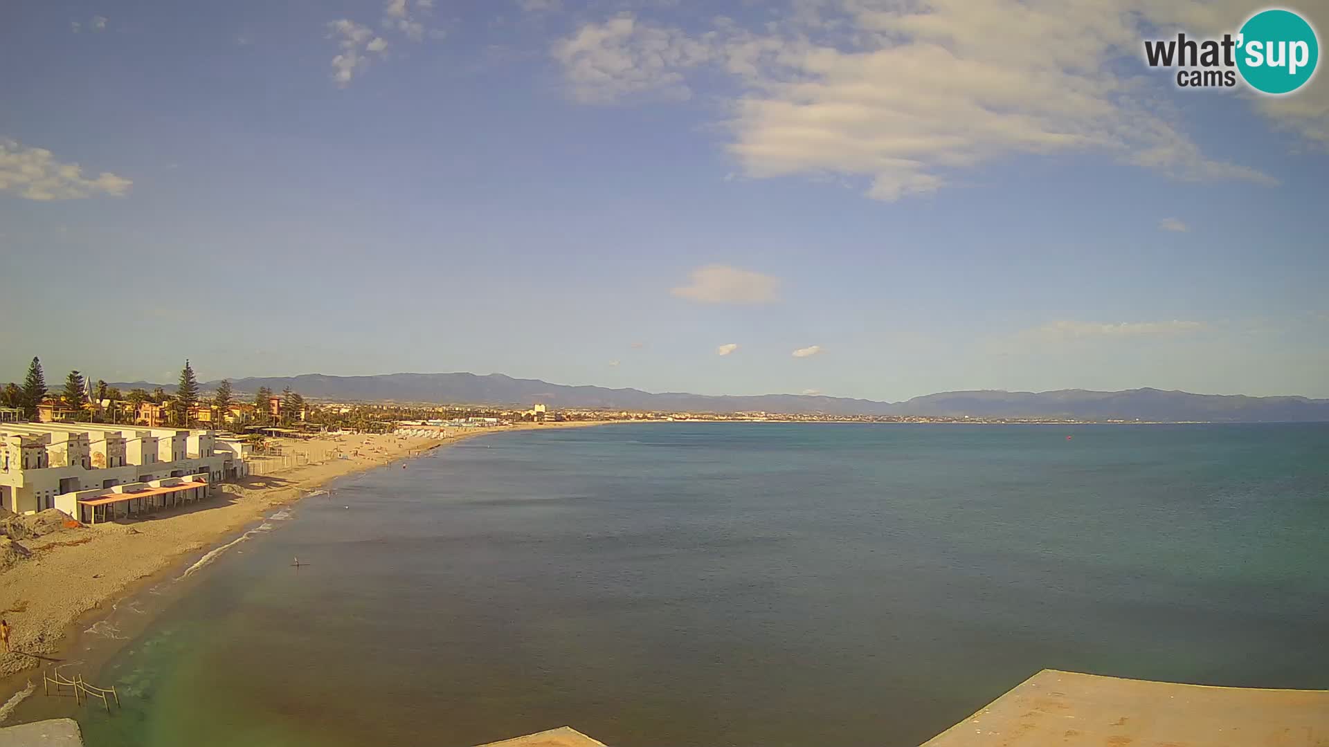 Web kamera uživo Cagliarski zaljev – plaža Poetto – Sardinija