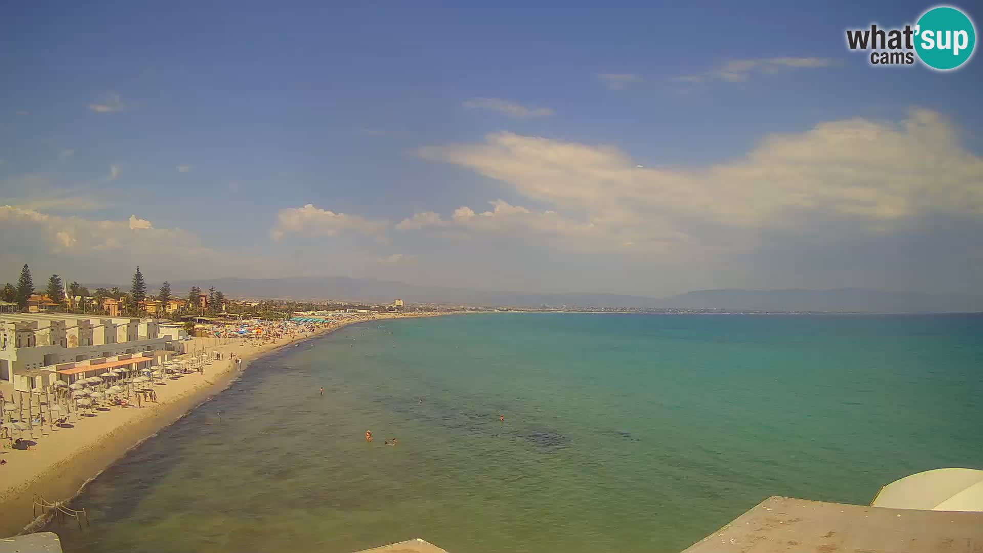 Web kamera uživo Cagliarski zaljev – plaža Poetto – Sardinija
