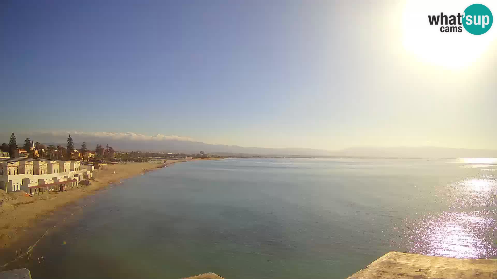 Camera en vivo Golfo de Cagliari – Playa del Poetto – Cerdeña