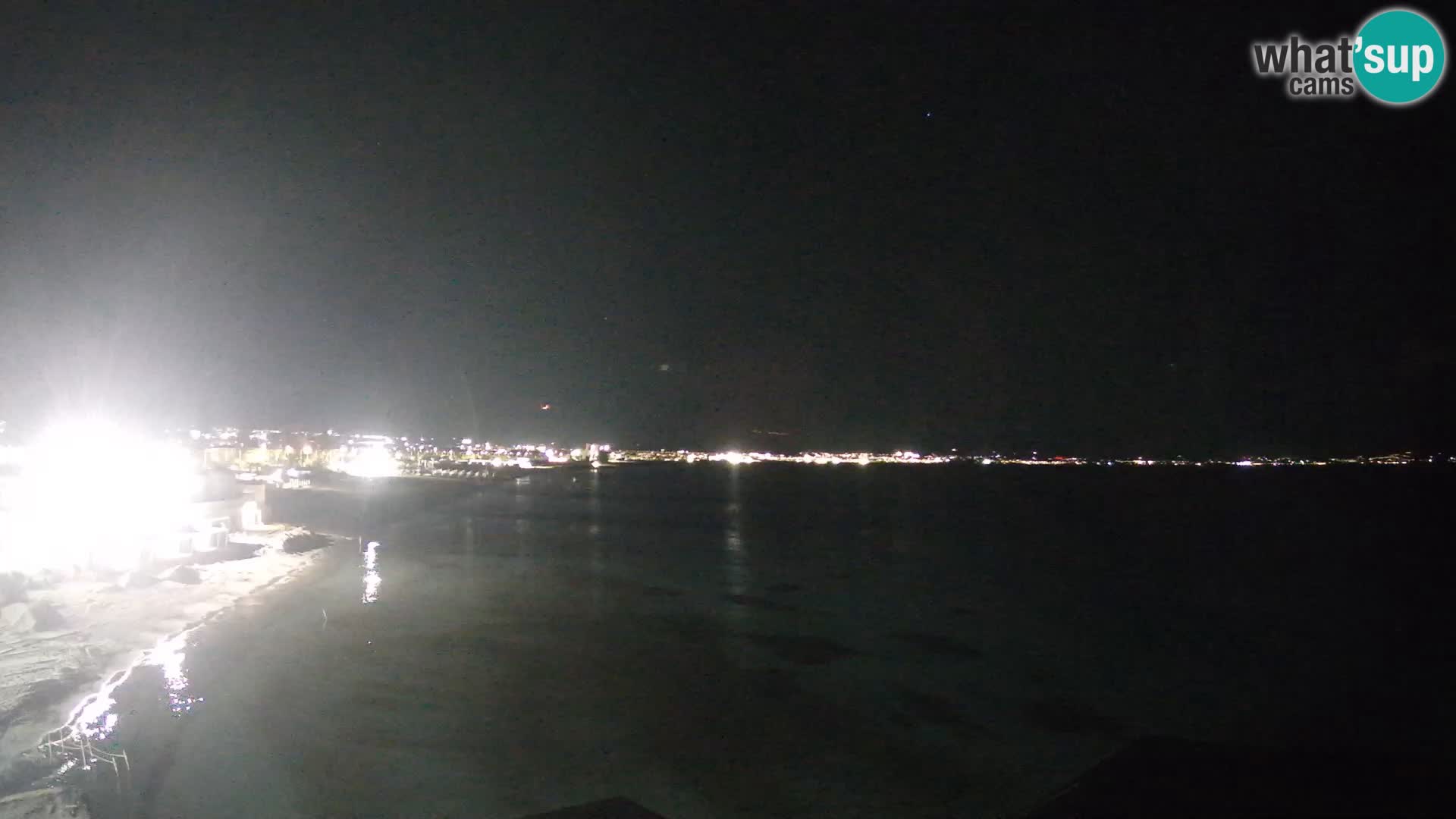 Spletna kamera v živo Cagliarski zaliv – plaža Poetto – Sardinija