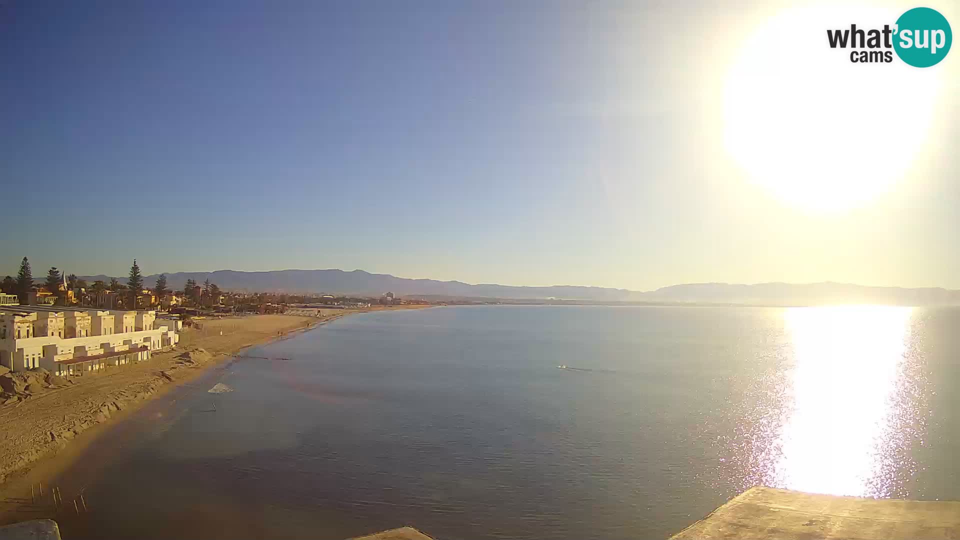 Web kamera uživo Cagliarski zaljev – plaža Poetto – Sardinija