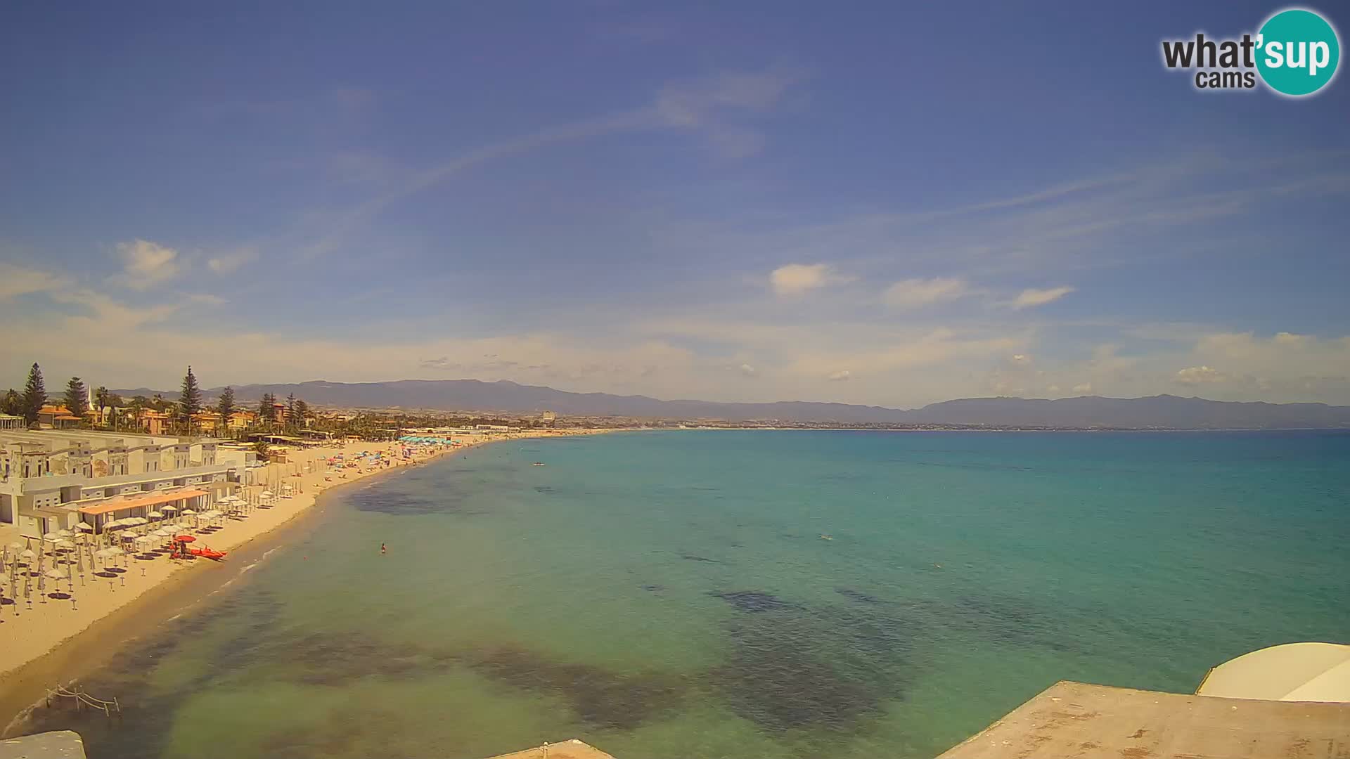 Camera en vivo Golfo de Cagliari – Playa del Poetto – Cerdeña