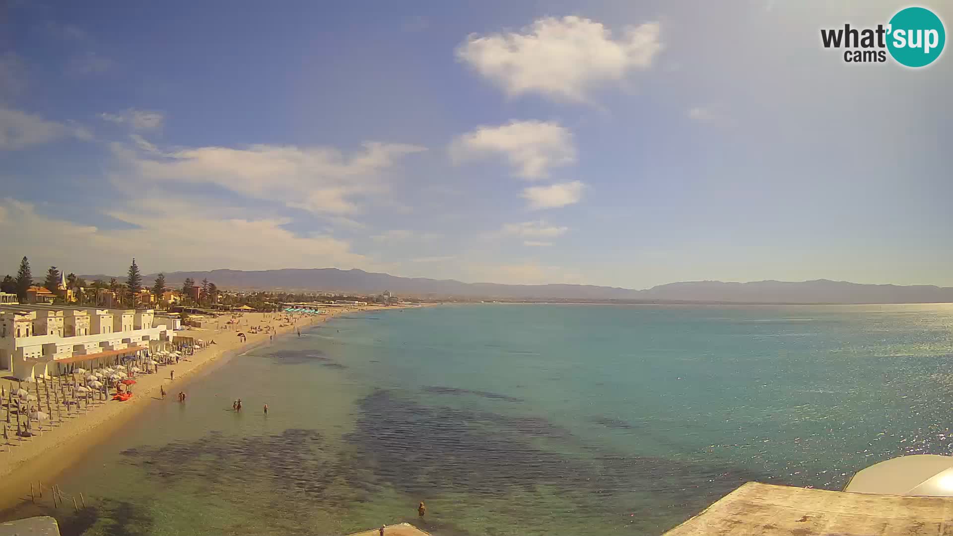 Web kamera uživo Cagliarski zaljev – plaža Poetto – Sardinija