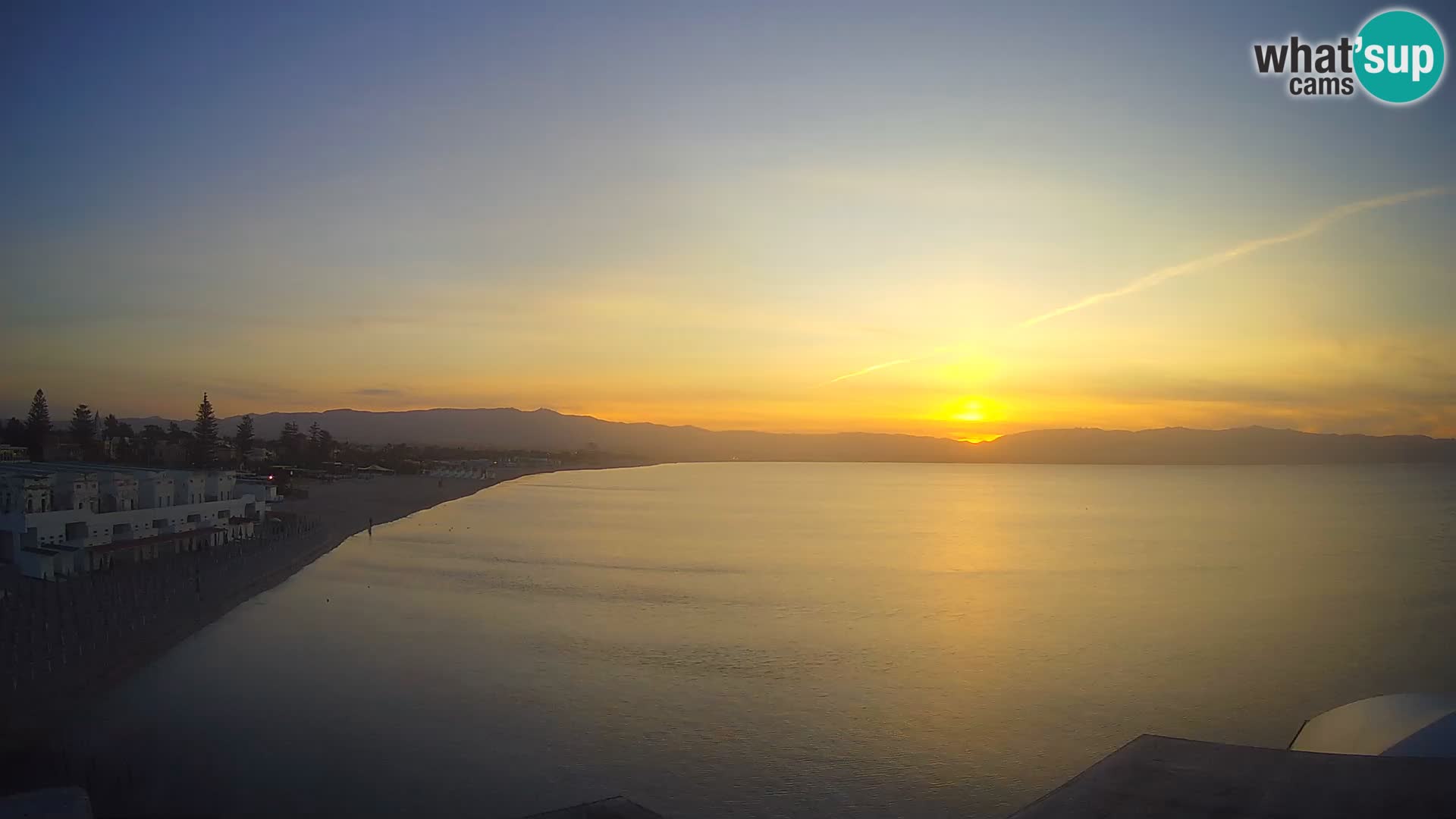 Webcam en direct Golfe de Cagliari – Plage du Poetto – Sardaigne