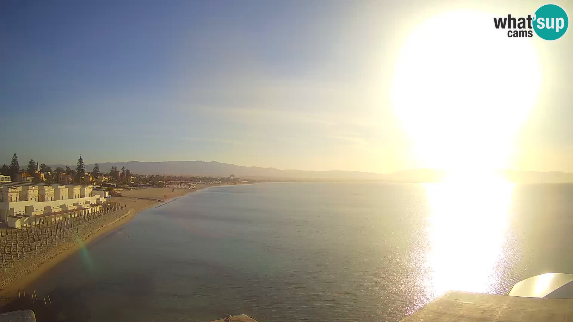Camera en vivo Golfo de Cagliari – Playa del Poetto – Cerdeña