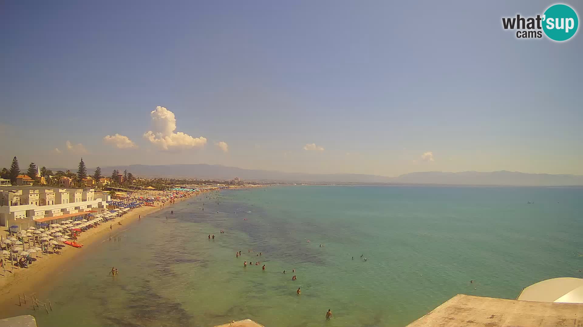 Camera en vivo Golfo de Cagliari – Playa del Poetto – Cerdeña