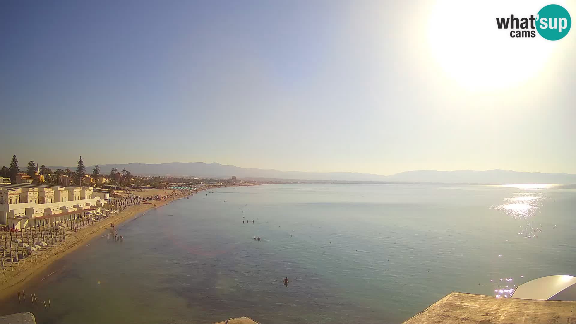 Webcam en direct Golfe de Cagliari – Plage du Poetto – Sardaigne