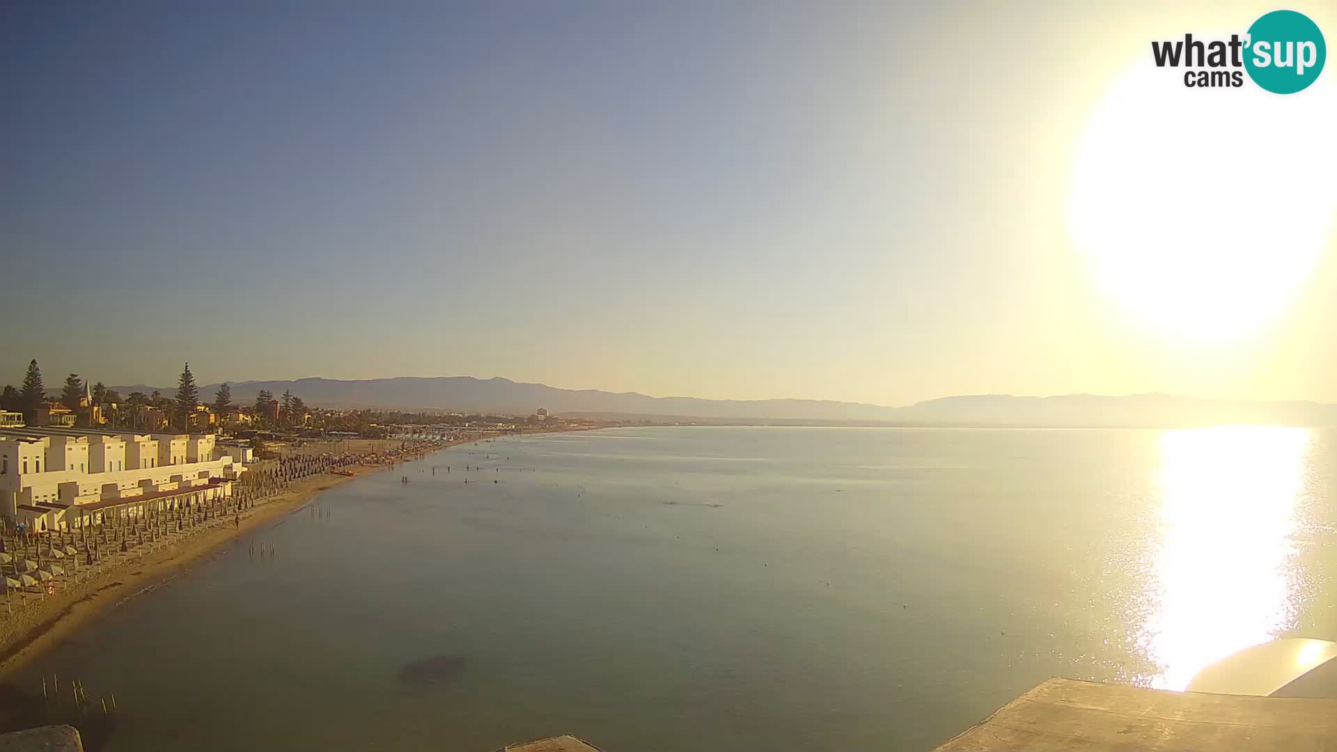 Webcam en direct Golfe de Cagliari – Plage du Poetto – Sardaigne
