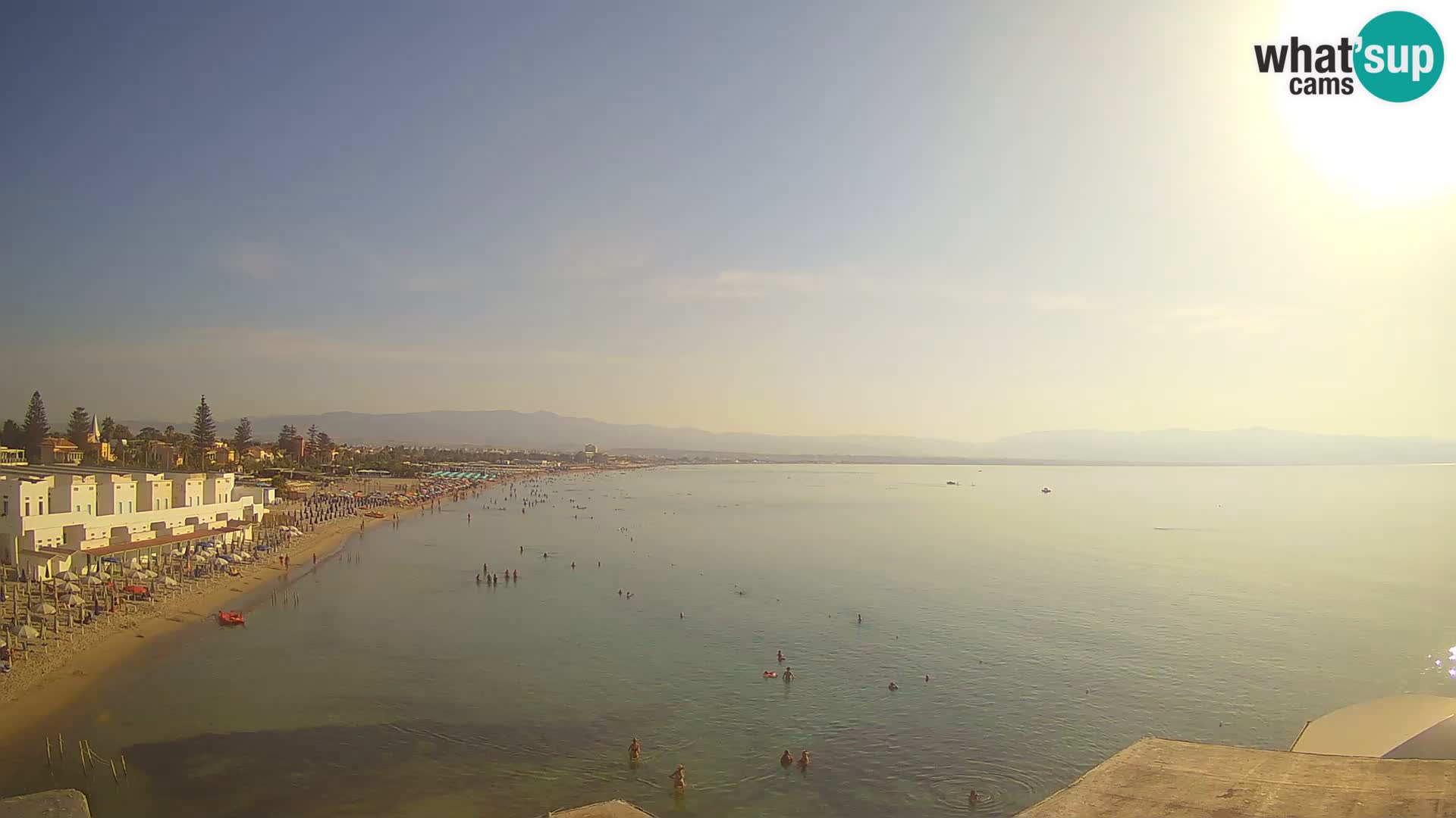 Web kamera uživo Cagliarski zaljev – plaža Poetto – Sardinija