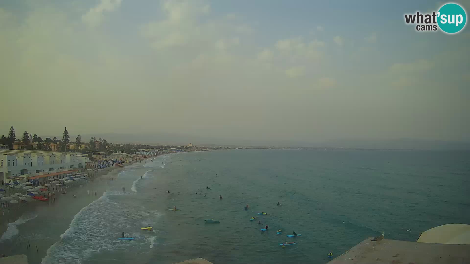 Camera en vivo Golfo de Cagliari – Playa del Poetto – Cerdeña